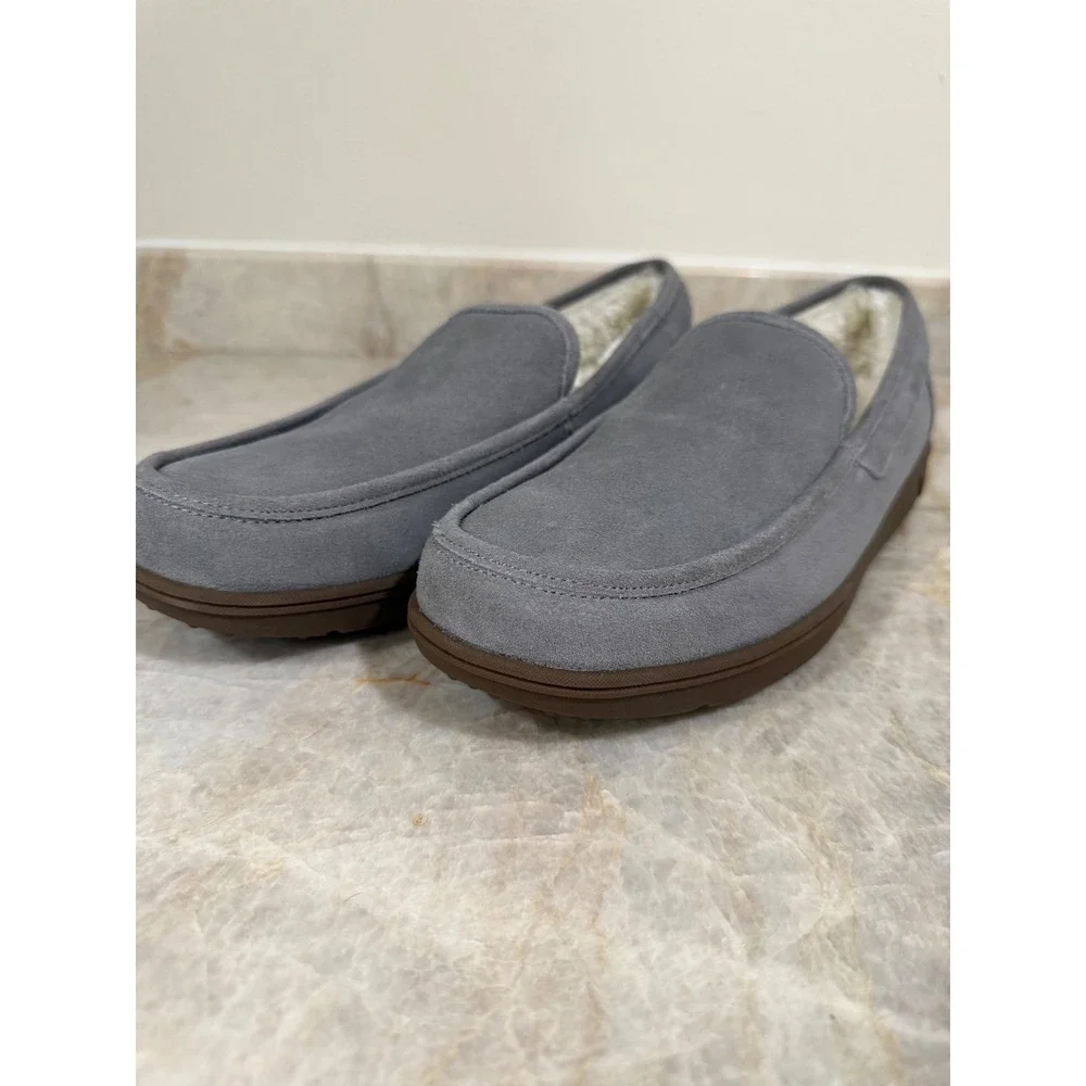 Vionic Gustavo Men's Charcoal Suede Slippers Loafers Size 10 NWOB